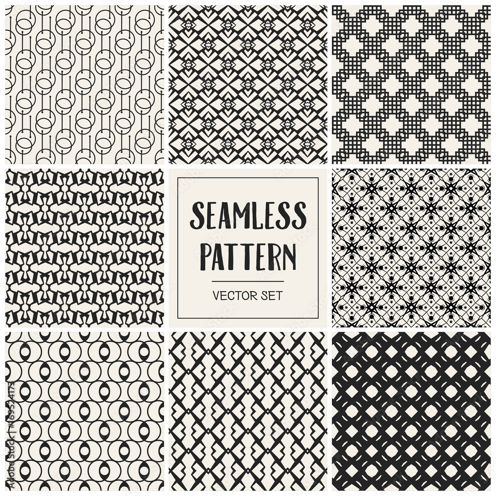 Abstract concept vector monochrome geometric pattern. Black and white minimal background. Creative illustration template. Seamless stylish texture. For wallpaper, surface, web design, textile, decor. Abstract concept vector monochrome geometric pattern. Black and white minimal background. Creative illustration template. Seamless stylish texture. For wallpaper, surface, web design, textile, decor.