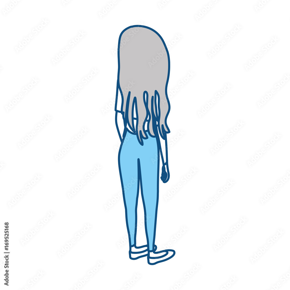 Woman faceless cartoon icon vector illustration graphic design Woman faceless cartoon icon vector illustration graphic design