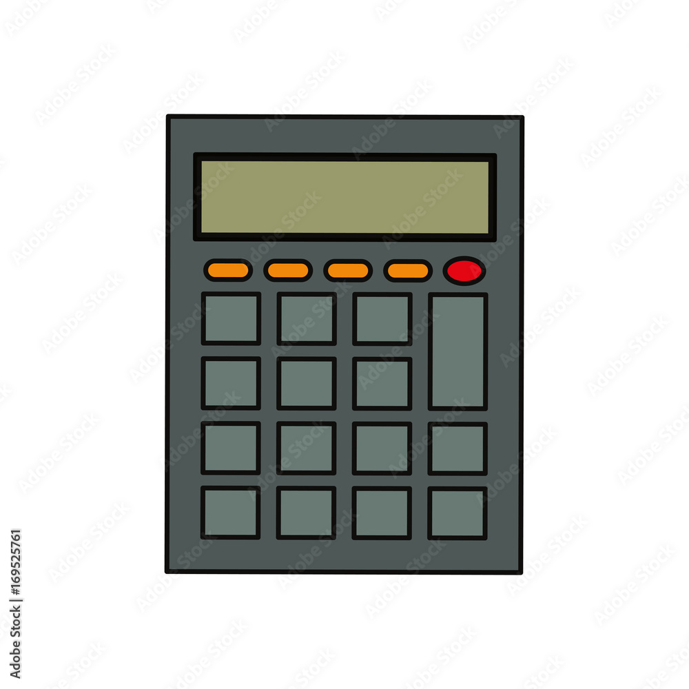 calculator math device icon vector illustration graphic design