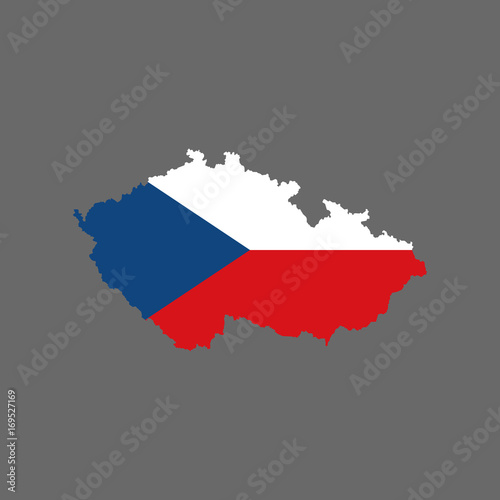 Czech Republic flag and map
