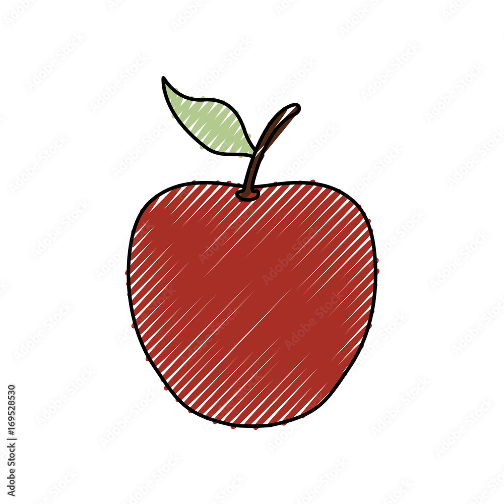 Fototapeta premium Apple delicious fruit icon vector illustration graphic design