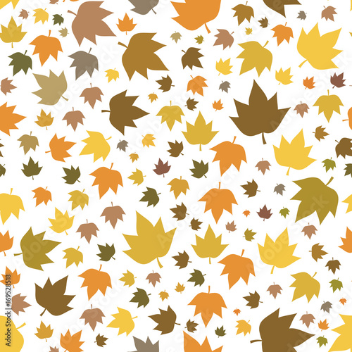 Autumn leaves seamless pattern for new background