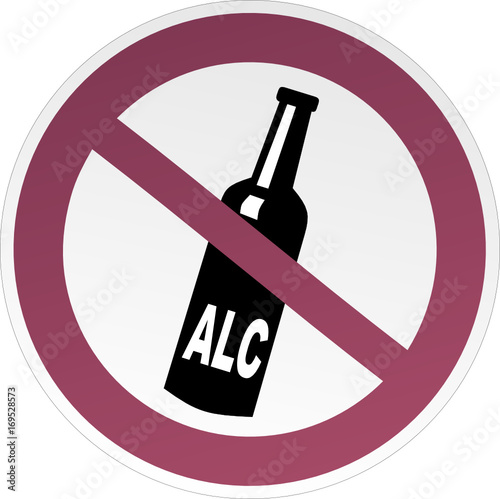 Alkohol verboten - Flasche