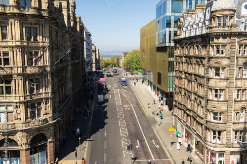 A view looking north (along David Street) from the Scott Monument, Princes Street, Edinburgh, Scotland.