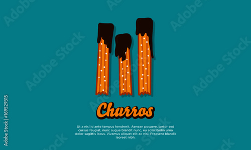 Churros With Chocolate Illustration
