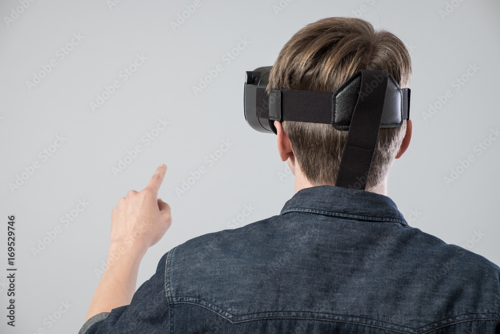 Man in virtual reality Man in virtual reality