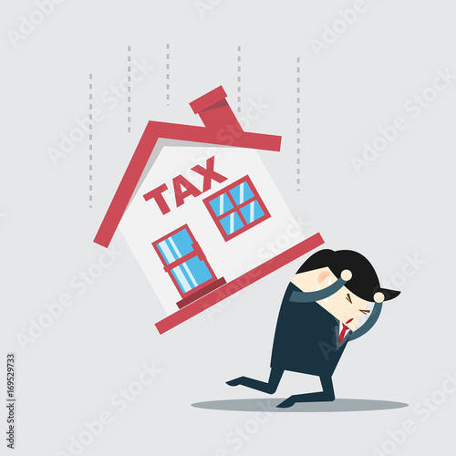 house, taxes and business man