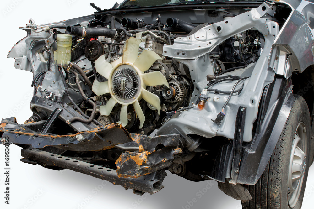 car of accident makes completely damaged. car of accident makes completely damaged.