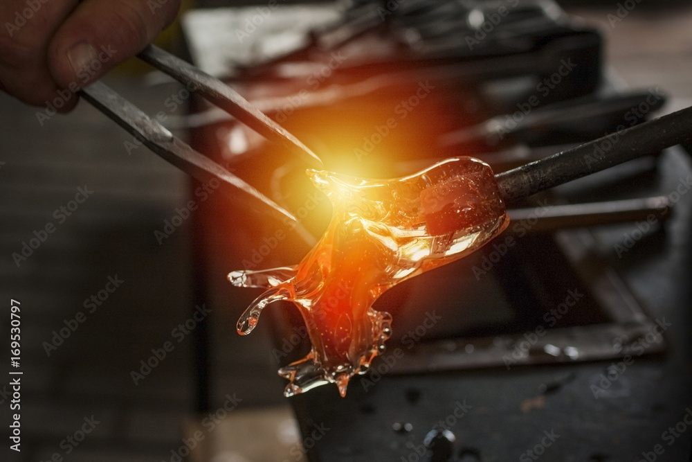 Christmas glass toy production process. Christmas glass toy production process.