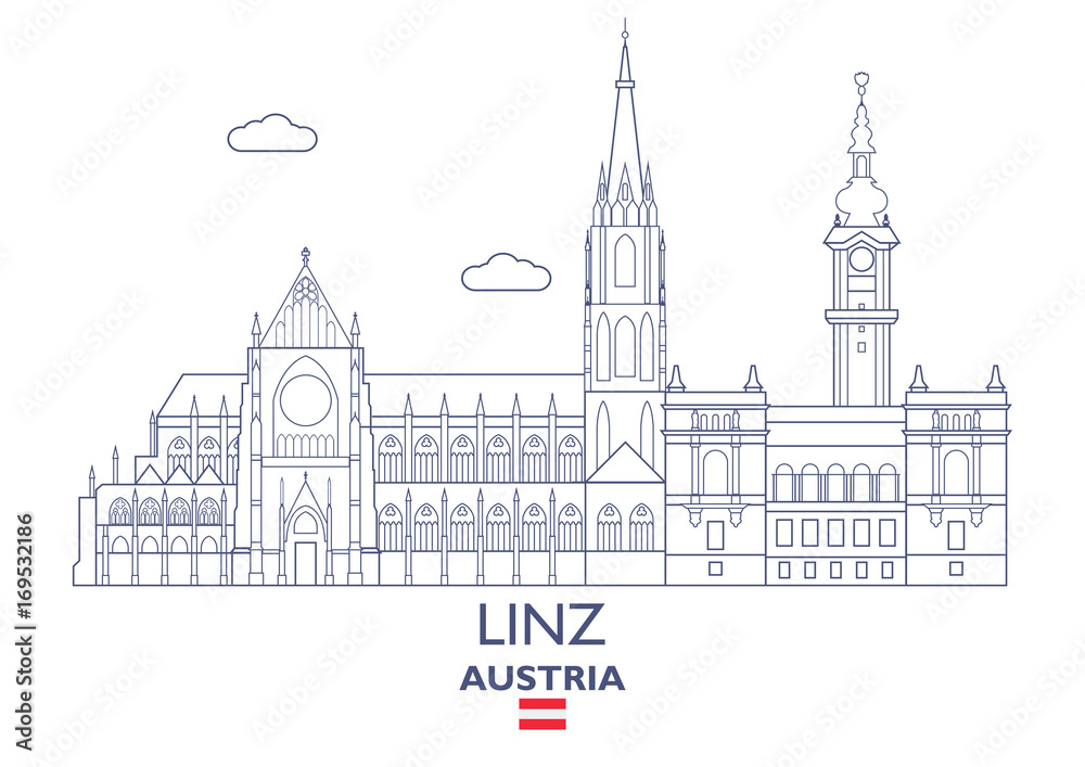 Linz City Skyline, Austria