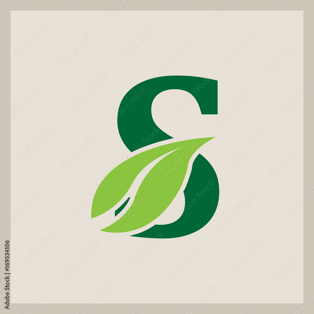 nature shape font logo Stock Vector | Adobe Stock