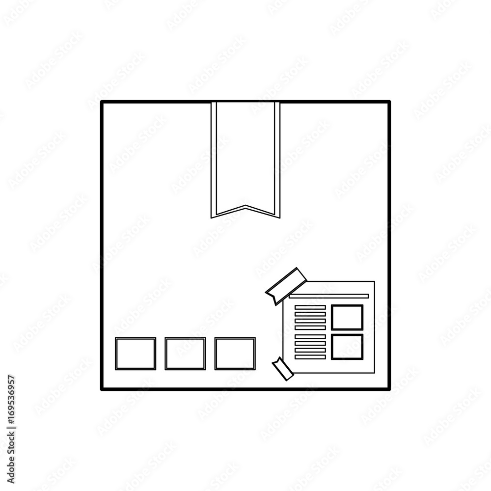 Delivery cardboard box icon vector illustration graphic design