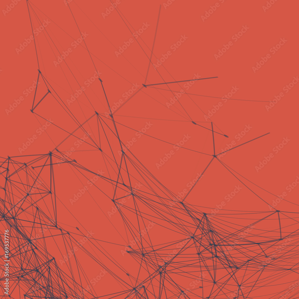Abstract Blue Mesh on Red Background - Vector Illustration | EPS10 Design Abstract Blue Mesh on Red Background - Vector Illustration | EPS10 Design