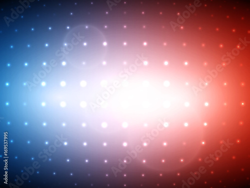 Blue and Red Flashing Light Bulbs Disco Wall Vector Background