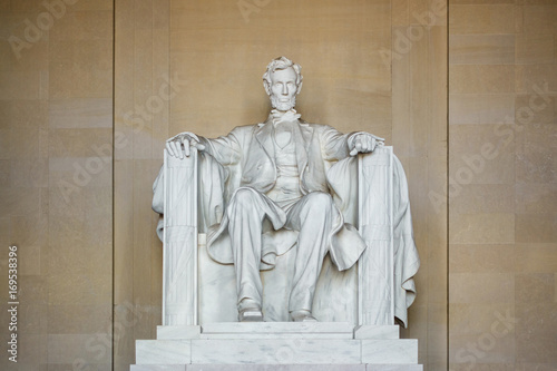 Abraham Lincoln statue at the Lincoln Memorial in Wahington D.C., USA