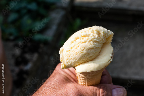 Vanilla Ice Cream Cone or Cornet
