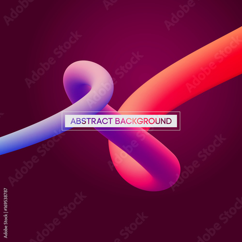 Abstract 3D Colorful Curve Lines Vector Background for Presentation