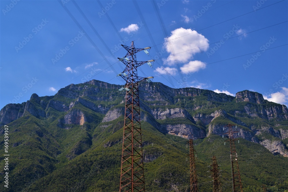 Obraz premium Berge mit Wolken