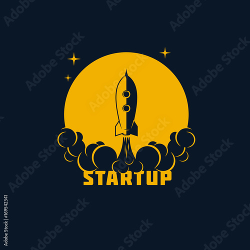 Startup banner, vector template