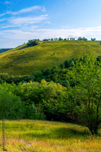 Photo of a beautiful hill and green grass