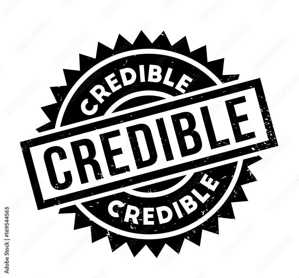 Obraz premium Credible rubber stamp. Grunge design with dust scratches. Effects can be easily removed for a clean, crisp look. Color is easily changed.