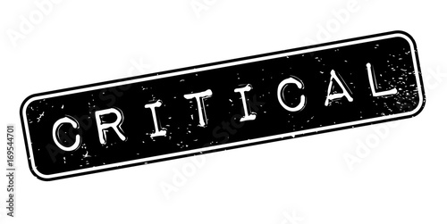 Critical rubber stamp. Grunge design with dust scratches. Effects can be easily removed for a clean, crisp look. Color is easily changed.