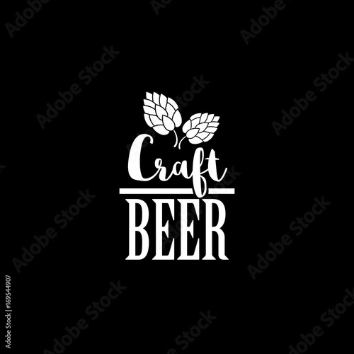 Craft beer vector sign.