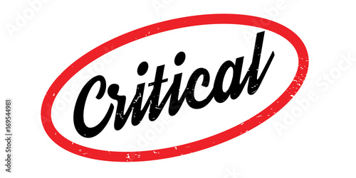 Critical rubber stamp. Grunge design with dust scratches. Effects can be easily removed for a clean, crisp look. Color is easily changed.