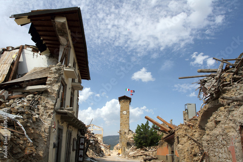 Amatrice - Italy - August 28, 2017 - The center of the country one year after the earthquake