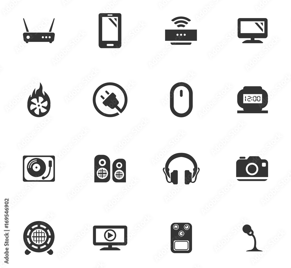 Devices icons set Devices icons set