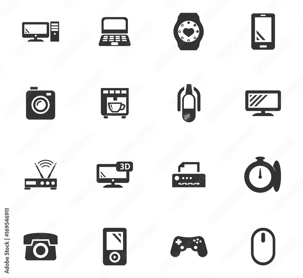 Devices icons set Devices icons set