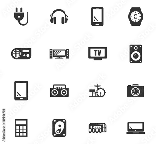 Devices icons set © lisess