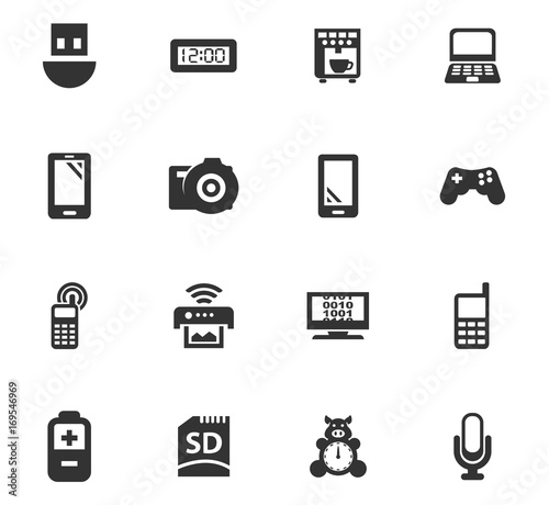 Home appliances icons set