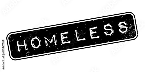 Homeless rubber stamp. Grunge design with dust scratches. Effects can be easily removed for a clean, crisp look. Color is easily changed.