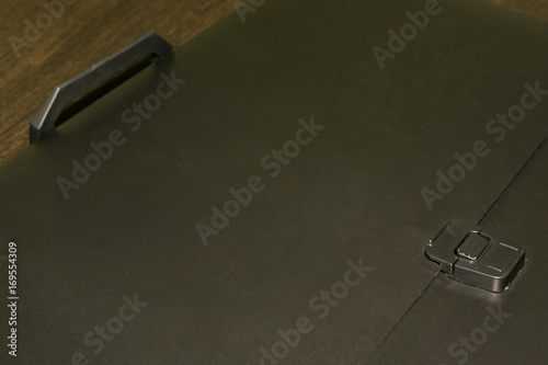 Black folder on the table