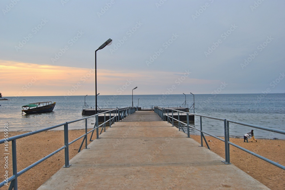 The pier leading to Lake Niassa