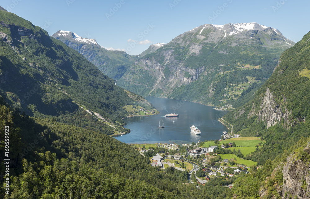 camping and cruise geiranger fjord norway