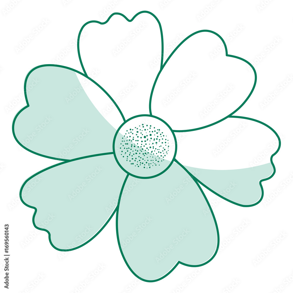 Fototapeta premium cute flower decorative icon vector illustration design