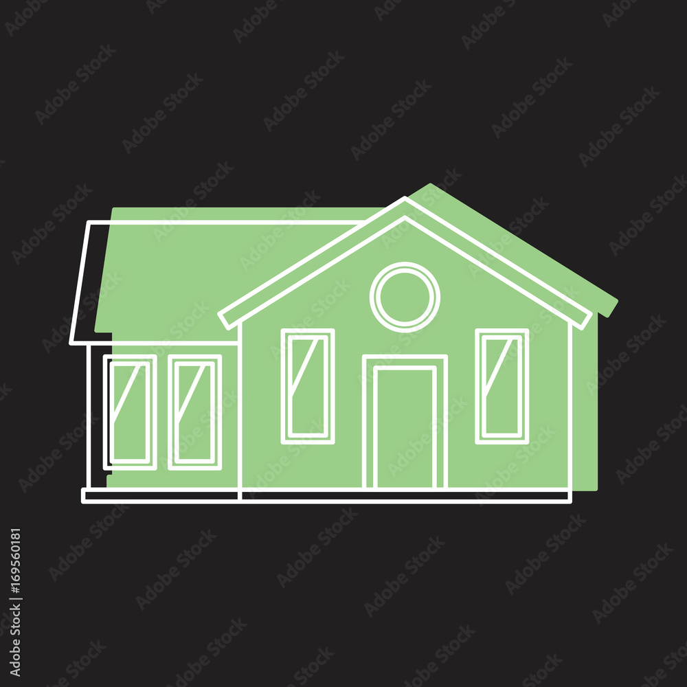 House doodle icon vector illustration for design and web isolated on black House doodle icon vector illustration for design and web isolated on black