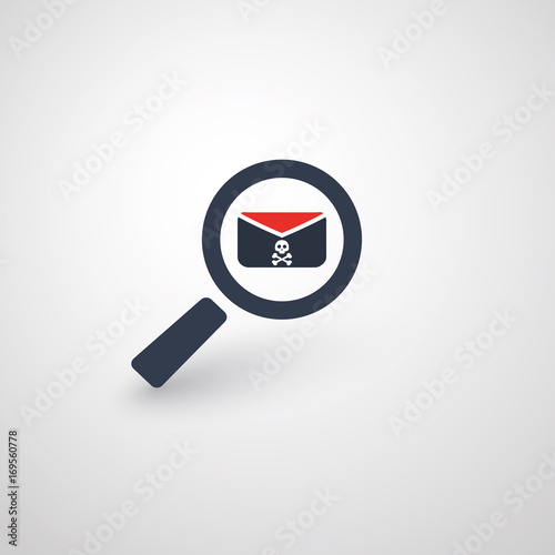 Security Audit, Virus Scanning, Cleaning, Eliminating Malware, Ransomware, Fraud, Spam, Phishing, Email Scam, Hacker Attack Effects and Damage - IT Security Concept Design, Vector illustration