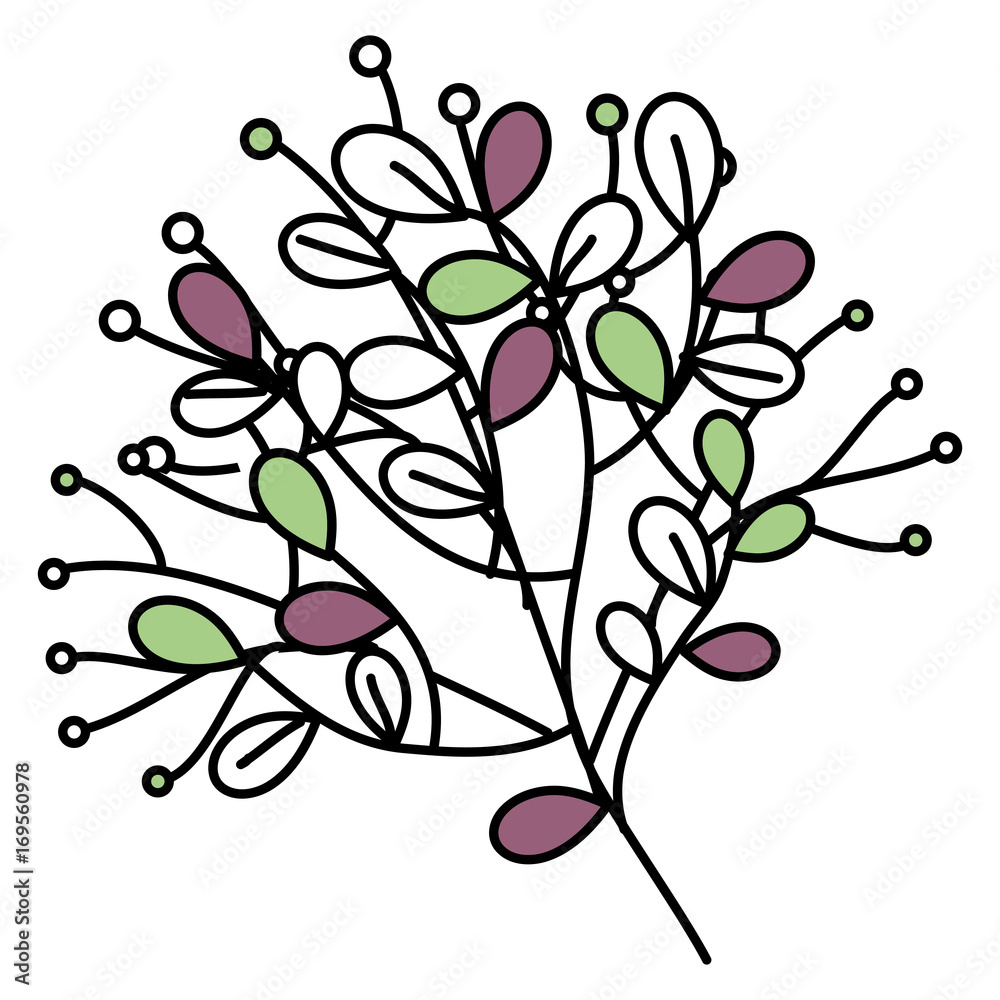 leafs plant decorative icon vector illustration design leafs plant decorative icon vector illustration design