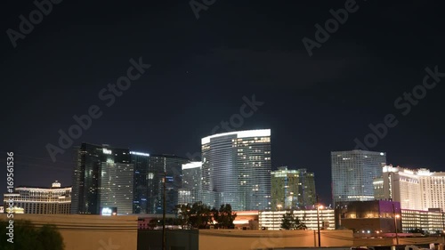 Las Vegas Strip Skyline Time Lapse of Resort Hotel and Casino at Night