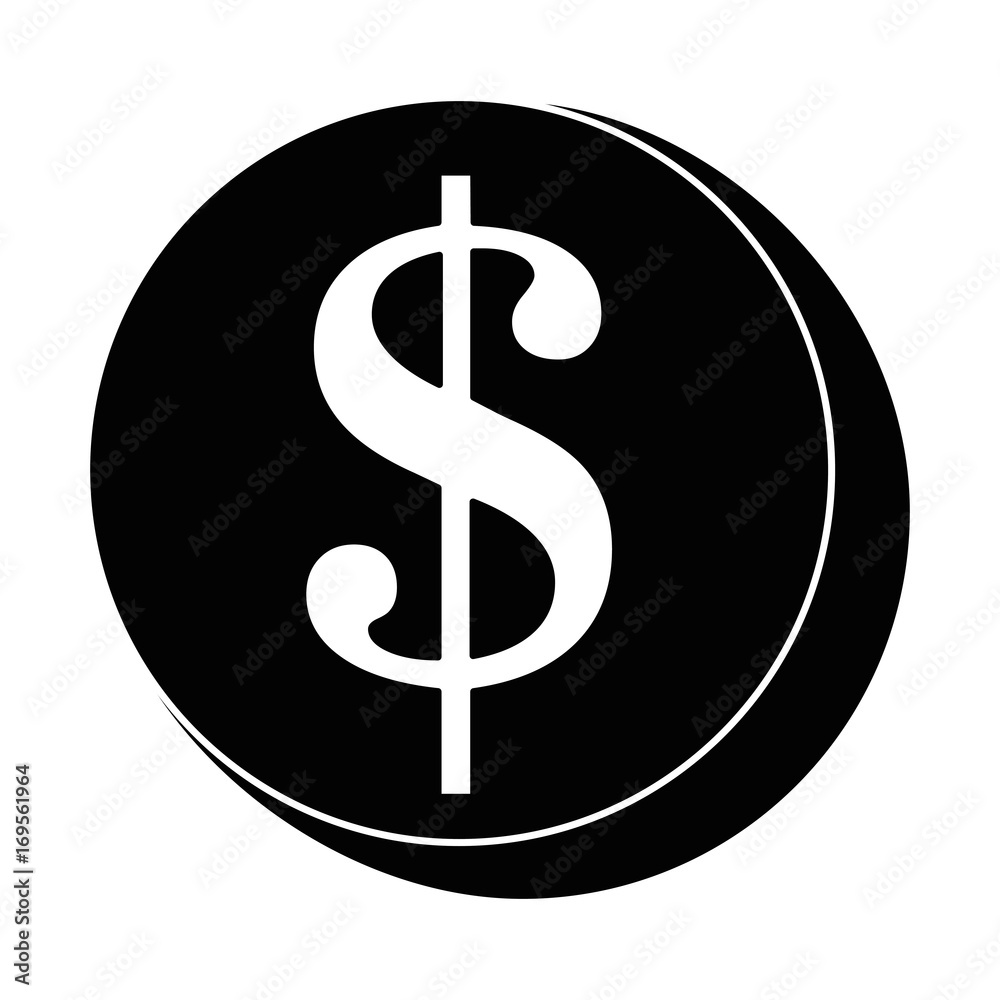 money coin icon over white background vector illustration money coin icon over white background vector illustration