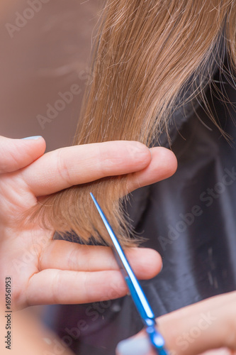 Haircut and the build-up of multicolored strands