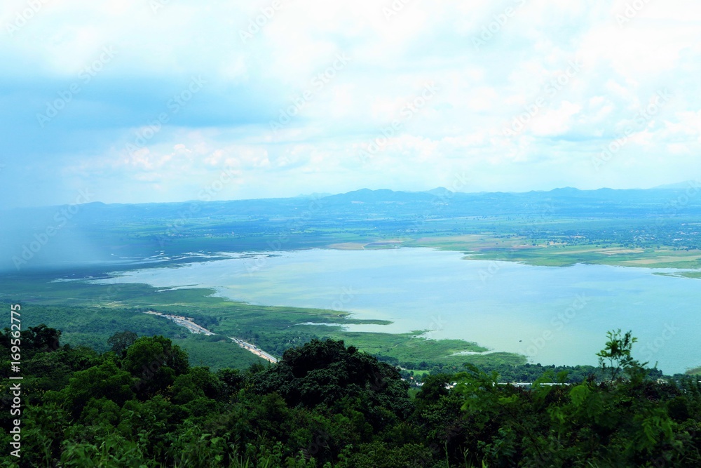 Landscape the mountain lake