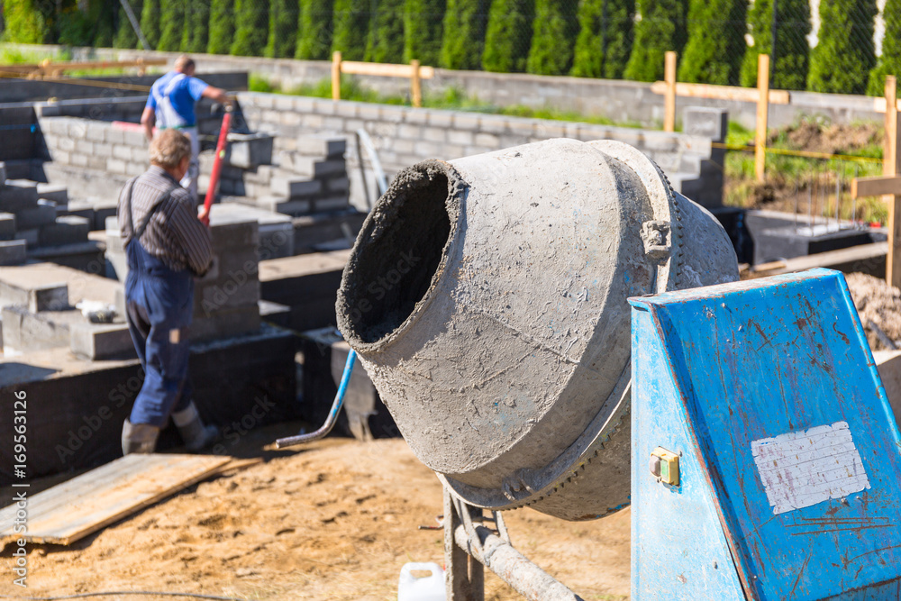 Cement mixer for building house foundation Cement mixer for building house foundation