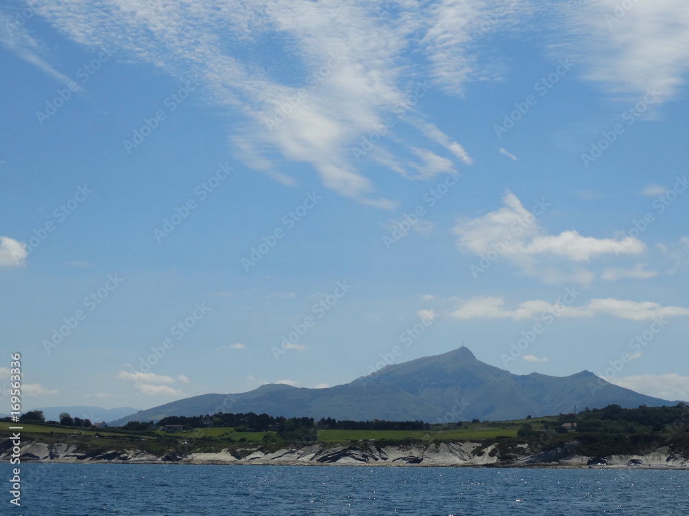 Larrun Mountain South France Pyrenees from Sea View
