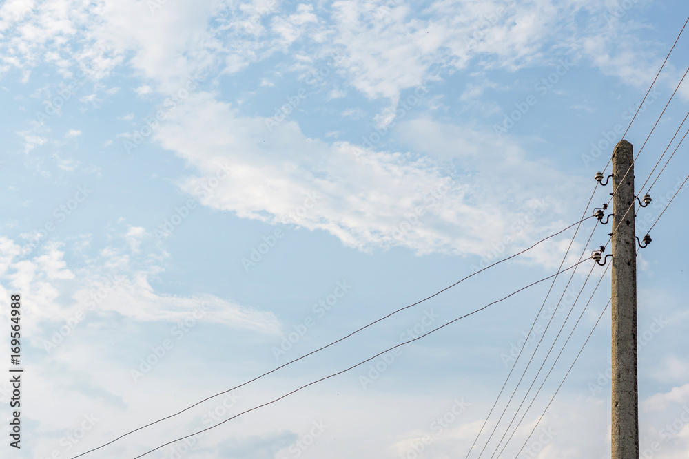 A beautiful heavenly landscape with gentle fluffy clouds and a distribution pillar, a copy space. A beautiful heavenly landscape with gentle fluffy clouds and a distribution pillar, a copy space.