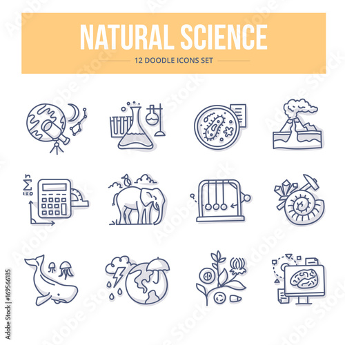 Natural Science Doodle Icons
