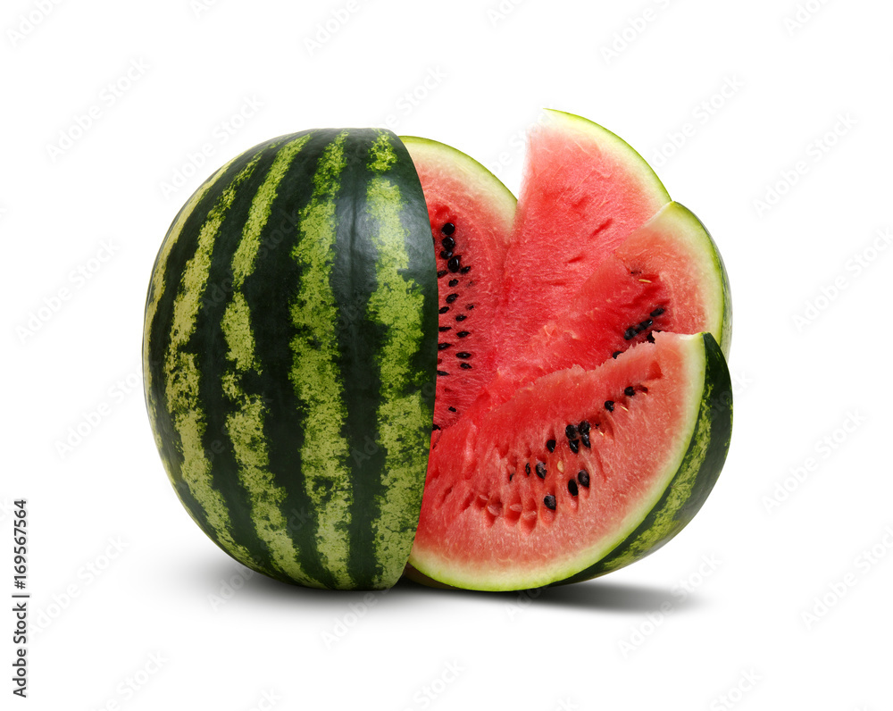 watermelon isolated on white background. watermelon isolated on white background.